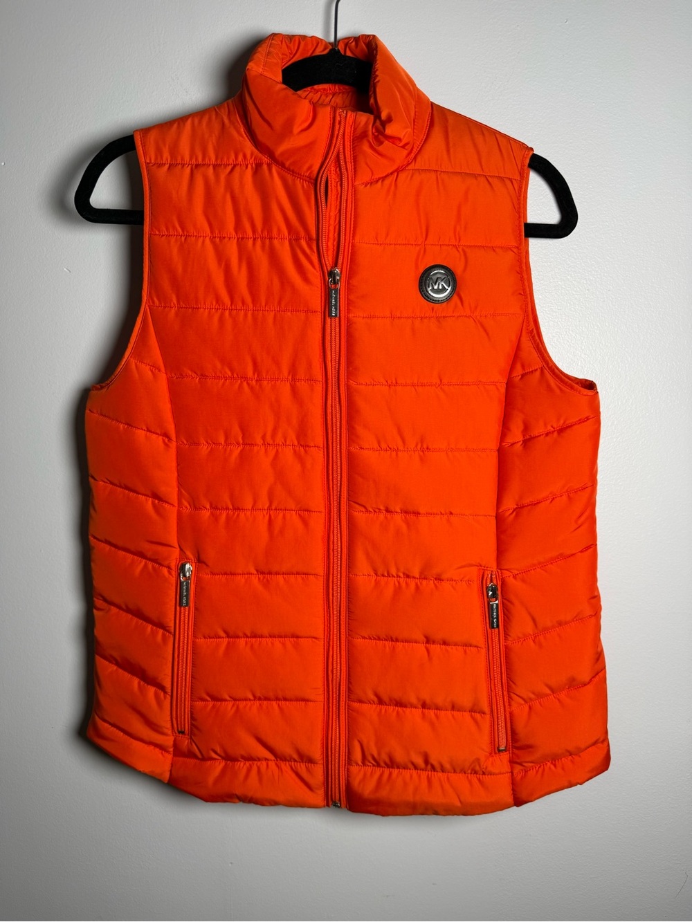 MICHAEL Michael Kors Bright Orange Quilted Puffer Vest